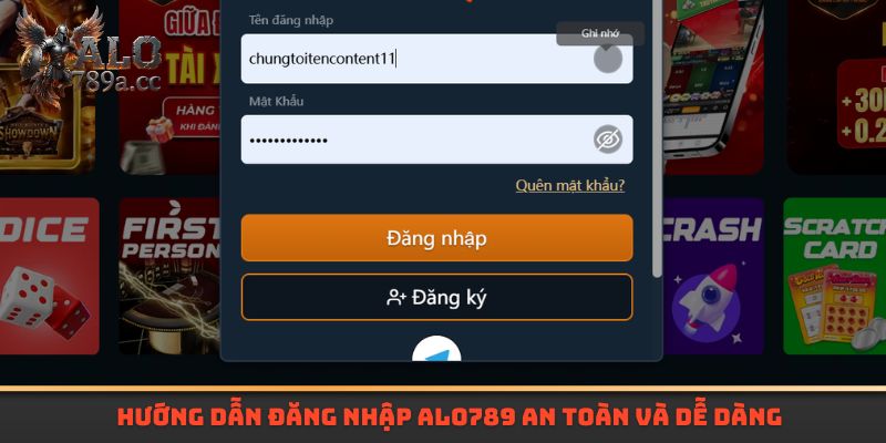 Hướng dẫn đăng nhập Alo789 an toàn và dễ dàng 